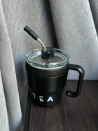ТермочашкаYiwu Coffee & Tea з трубочкою і подвійним відкриванням 480 мл чорний HP-14-23B
