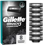 Змінні касети для гоління, 8 шт. - Gillette Mach3 Charcoal 8шт (1264877-138394)