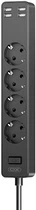 Мережевий фільтр-подовжувач XO WL10 2 Розетки + 3 USB 1.8 м (WL10)