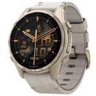 Смарт-часы Garmin fenix 8 43mm, AMOLED, Saph, SftGldSS/FogGryLeatherBnd, Excl, GPS (m445065)