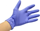Перчатки нитриловые без пудры Medicare размер L 50 пар Синие (52-063) (4820118171166) - изображение 3