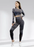 Костюм для фітнесу жіночий з утяжкою LILAFIT Сірий L (LFS000112)