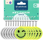 Brelok do kluczy Starpak Odblaskowe Emoji 7 cm 12 szt (5905523600186)