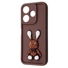 Чехол мультяшный с фигурками WAVE Pretty Things Case для Xiaomi Redmi 13 4G/Poco M6 4G/Note 13R brown/rabbit