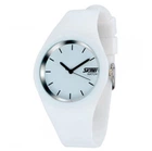 Женские наручные часы Skmei Rubber White II 9068C с кварцевым механизмом Белый