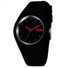 Женские наручные часы Skmei Rubber Black 9068 с кварцевым механизмом Черный