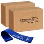 Блоки для йоги 2шт. PowerPlay PP_4006 з коркового дерева Cork Yoga Block (пара)