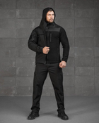 Тактический зимний костюм 3в1 Police SoftShell штаны+куртка+кофта M черный (89848)