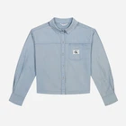 Подростковая джинсовая рубашка для девочки Calvin Klein 551700605 140 см Голубая (1159817026)