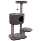 Кігтеточка ігровий комплекс Flamingo Scratching Tree Spencer для котів, сірий, 65*62,5*109 см