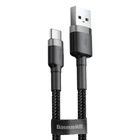 Зарядний кабель Baseus Cafule Type-C 2A 2M Gray/Black (CATKLF-CG1)