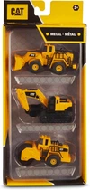 Набір металевих машинок CAT Construction Little Machines Metal Steam Roller/Excavator/Wheel Loader Metal Міні-техніка 3 шт (82274)