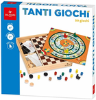Ігровий набір Dal Negro 20 в 1 Дерев'яні сімейні та настільні ігри (8001097539505)