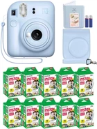Набор Fujifilm INSTAX Mini 12 Pastel Blue голубая фотокамера мгновенной печати / картриджи 100 фото / чехол / альбом 64 фото Голубой