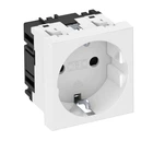 Розетка modul 45 з заземл. та шторками 250V~, 16A, 0˚ / червона OBO Bettermann 6120014