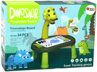 Stolik-projektor do rysowania Leantoys Projection Board Dinozaur Triceratops + Dwie gry 2 w 1 Zielony (5905991009887)