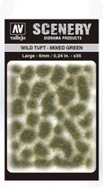 Trawa do dekoru Vallejo SC416 Scenery Wild Tuft Mixed Green 6 mm x 35 (8429551986144)