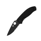 Ніж Spyderco Tenacious Black Blade, полусеррейтор (C122GBBKPS)