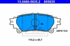 Комплект тормозных колодок ATE 13.0460-5635.2 ATE (13046056352)
