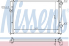 Радіатор VW PASSAT(93-)1.6 i(+)[OE 3A0.121.253] Nissens (652511)