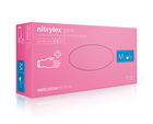 Нітрилові рукавички Nitrylex Pink рожеві M 50 пар