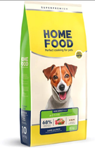Сухой корм Home Food для активных собак мелких пород ягненок с уткой и яблоками