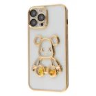 Чехол силиконовый "Мишка" WAVE Shining Bear Case для Apple iPhone 13 Pro Max gold