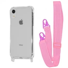 Чохол з ремінцем VVave Clear Case with Strap для Apple iPhone Xr pink