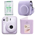 Набір Камера для миттєвого друку Fujifilm INSTAX Mini 12 Lilac Purple / Фіолетовий чохол / Картридж на 10 фото / Фіолетовий фотоальбом на 64 фото + Подарункове пакування