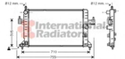 Радиатор охлаждения OPEL COMBO 00- 1.7 DTi пр-во Van Wezel Van Wezel (37002305)