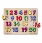 Звуковой пазл для малышей Melissa&Doug" Испанские цифры" деревянные элементы