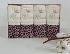 Полотенца Maison D'or 4шт Queen 30x50 Ecru - Dark Lilac