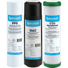 Комплект картриджів Ecosoft 1-2-3 для осмосу Absolute (поліпропілен+GAC+AquaGreen) (CHV3ECOAGR)