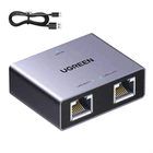 Соединитель витой пары UGREEN NW301 RJ-45 to 2xRJ-45 1000Mbps Grey (45311)