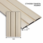 Панель настінна 120х9x2900 мм. Текстура світло-коричневого дерева