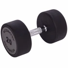 Гантель цельная профессиональная TECHNOGYM (1шт) Pro 20кг (полиуретановое покрытие, вес 20кг) (LN-1254-20)