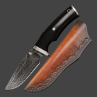 Премиум нож HX Outdoors Feather Pattern Handmade Knife Damascuss