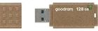 Флеш накопитель USB 128Gb Goodram UME3 "Eco Friendly", Brown, USB 3.2 Gen 1, до 60/20 МБ/с (UME3-1280EFR11)