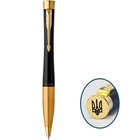 Ручка кулькова Parker URBAN 17 Muted Black GT BP Герб України (30035_TR)