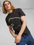 Koszulka męska z nadrukiem Puma Graphics Big Cat Tee 67627201 2XL Czarna (4099683791059)