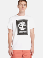 T-shirt męski bawełniany Timberland TB0A5WQQ L Biały/Czarny (194902954322)