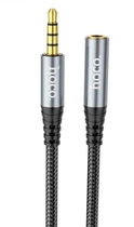 Кабель AUX HOCO UPA20 3.5 audio extension cable male to female (L=1M) Серый