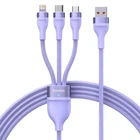 Кабель Baseus Flash Series Ⅱ One-for-three Fast Charging Data Cable USB M+L+C 100W 1.2m Purple (CASS030005)