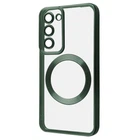 Чехол силиконовый VVave Luxury Metallic Color Ductic Case with MagSafe Magnetic Ring для Samsung Galaxy S23 dark green