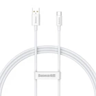 Кабель 1м USB to Type-C 100W Superior Fast Charging, Moon White Baseus для зарядки и передачи данных (P10320102214-01)