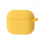Чехол силиконовый с карабином Wave Premium Silicone Case New для Apple AirPods 4 yellow