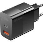 Зарядний пристрій Essager Pinchen 33W Travel Phone Charger USB A + TYPE C EU Black (ECTAC-PCB01-P)