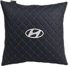 Подушка EVAtech ECO Hyundai 40 х 40 см Черная с синей нитью (SPBCSBLV012)