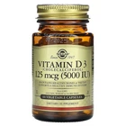 Витамин Д3 Solgar (Vitamin D3) 125 мкг 5000 МЕ 60 вегетарианских капсул