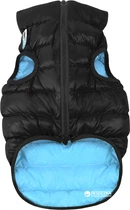 Двусторонняя курточка для собак Airy Vest для маленьких собак XS 25 Черно-голубая (1599)